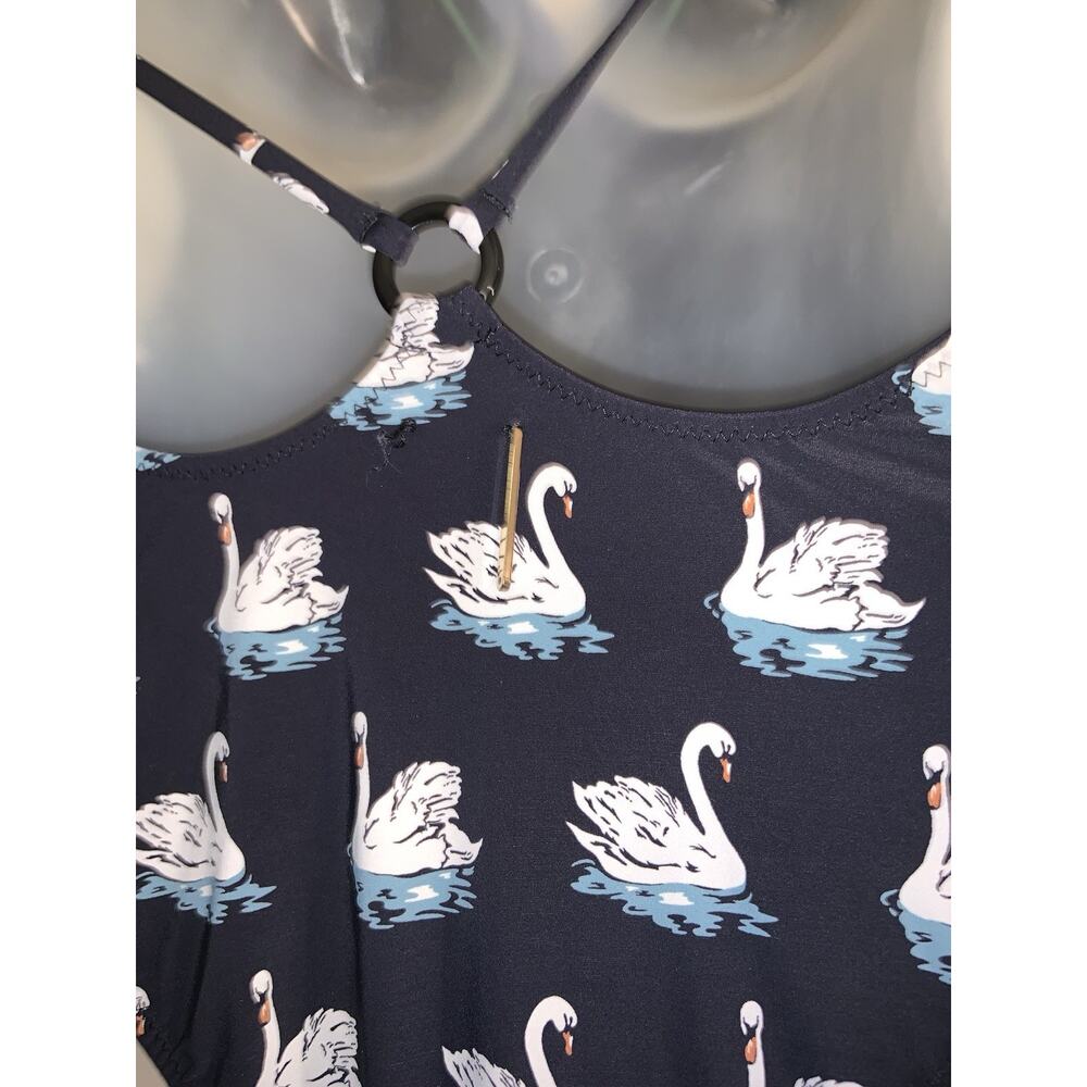 Stella McCartney Black Swan One Piece Swimsuit Women’s Small Beach Resortwear - Picture 4 of 5